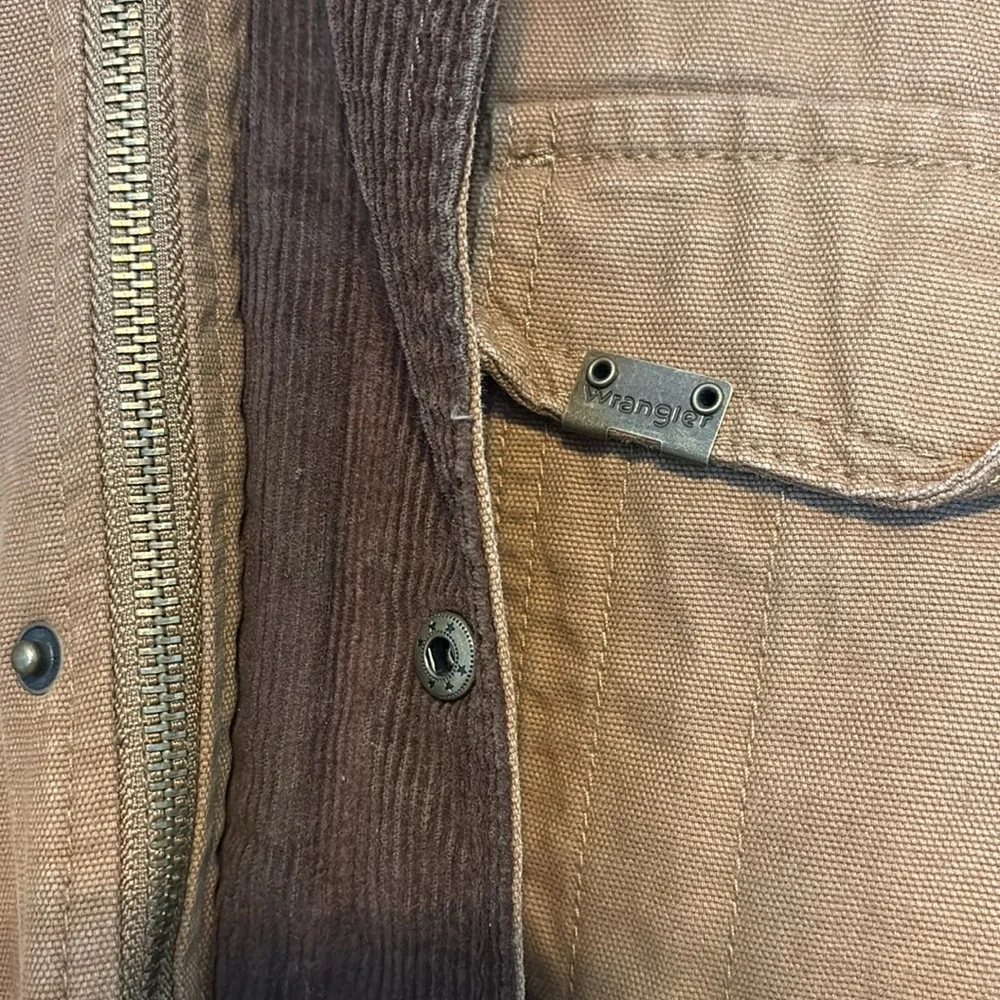 Wrangler Men's Tan Sherpa Lined Barn jacket - Picture 3 of 7